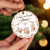 Custom Long Distance Ceramic Ornament - Personalized Best Friend Christmas Birthday Gifts For Women, Besties, Sisters, BFF - Space Between Love Within