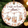 Custom Long Distance Ceramic Ornament - Personalized Best Friend Christmas Birthday Gifts For Women, Besties, Sisters, BFF - Space Between Love Within