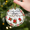 Custom Long Distance Ceramic Ornament - Personalized Best Friend Christmas Birthday Gifts For Women, Besties, Sisters, BFF - Distance Fades Friendship Stays