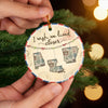 Custom Long Distance Ceramic Ornament - Personalized Best Friend Christmas Birthday Gifts For Women, Besties, Sisters, BFF - Friendship Travels Any Mile