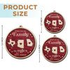 Custom Long Distance Wood Ornament - Personalized Christmas Birthday Gifts For Mom, Dad, Brother, Sister, Kids - Forever Linked, Wherever We Live
