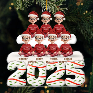 Custom Acrylic Ornament - Personalized Christmas Birthday Gifts For Family, Dog Cat Lovers - Holiday Hearts Family Smiles