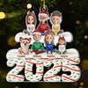 Custom Acrylic Ornament - Personalized Christmas Birthday Gifts For Family, Dog Cat Lovers - Holiday Hearts Family Smiles