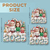 Custom Acrylic Ornament - Personalized Christmas Birthday Gifts For Family, Dog Cat Lovers - Our Happy Place, Right Here