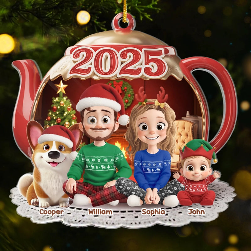 Custom Acrylic Ornament - Personalized Christmas Birthday Gifts For Family, Dog Cat Lovers - Together Tastes Sweeter