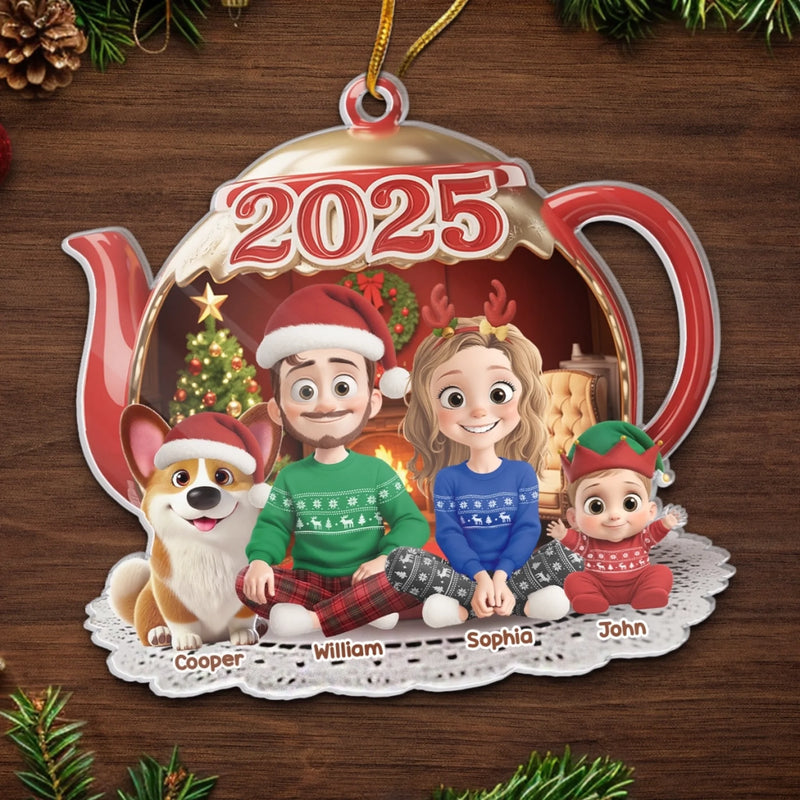 Custom Acrylic Ornament - Personalized Christmas Birthday Gifts For Family, Dog Cat Lovers - Together Tastes Sweeter