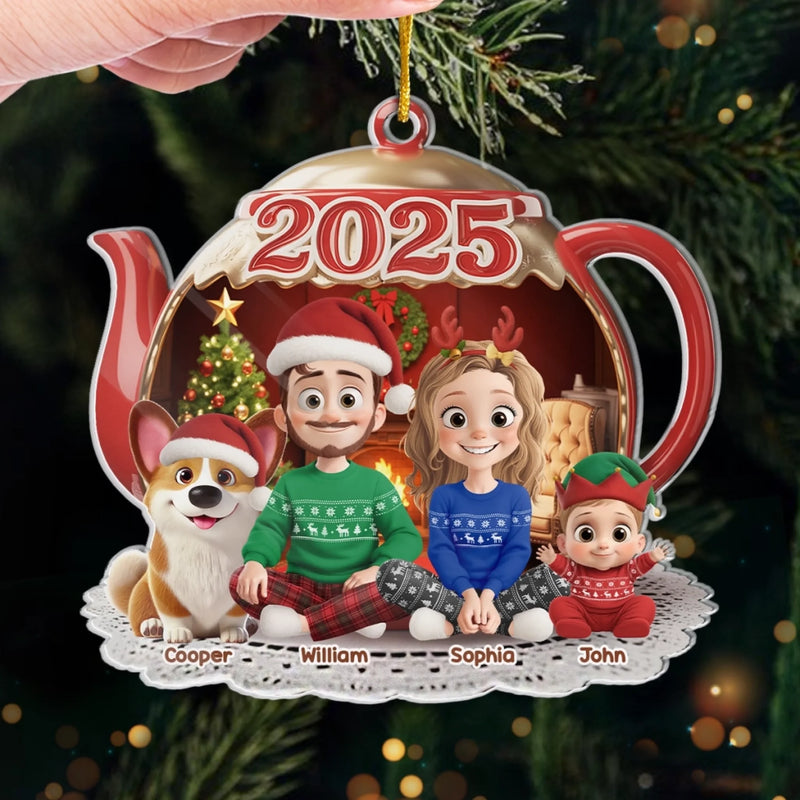 Custom Acrylic Ornament - Personalized Christmas Birthday Gifts For Family, Dog Cat Lovers - Together Tastes Sweeter