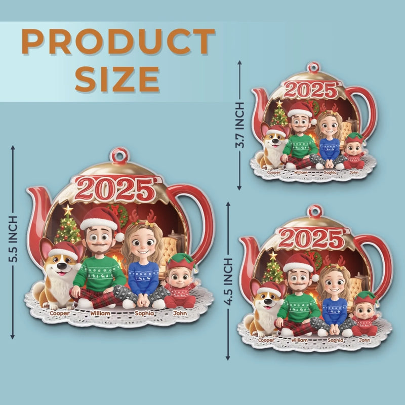 Custom Acrylic Ornament - Personalized Christmas Birthday Gifts For Family, Dog Cat Lovers - Together Tastes Sweeter