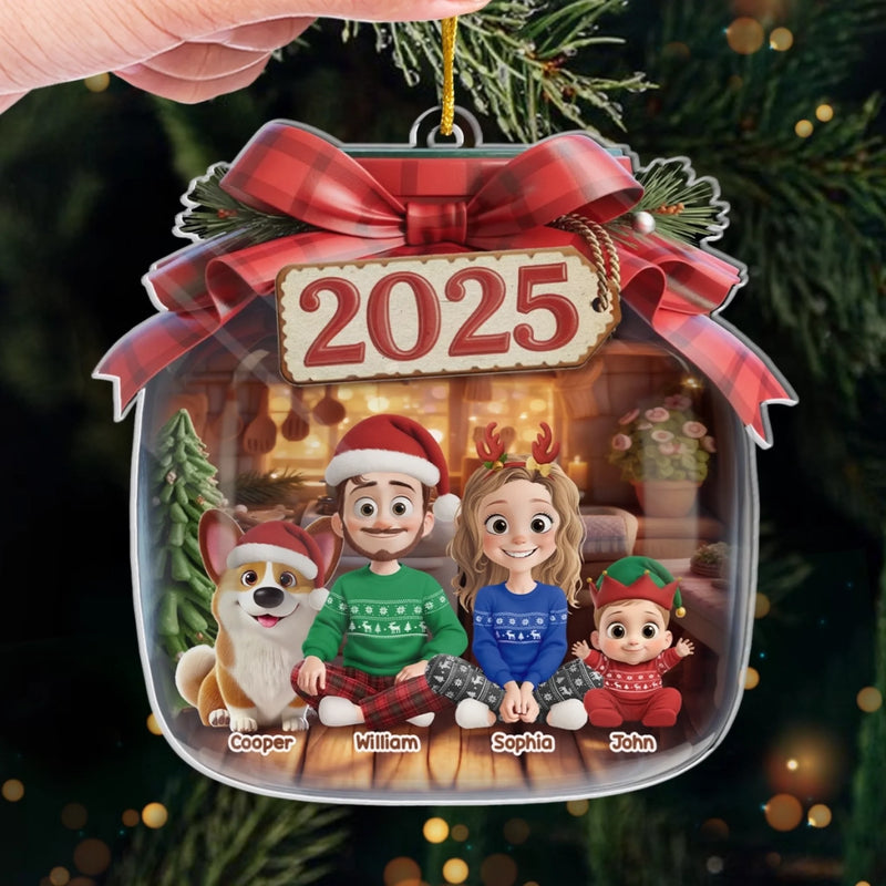 Custom Acrylic Ornament - Personalized Christmas Birthday Gifts For Family, Dog Cat Lovers - Our Kind Of Merry Madness
