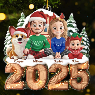 Custom Acrylic Ornament - Personalized Christmas Birthday Gifts For Family, Dog Cat Lovers - Love Lit Every Corner Of Home