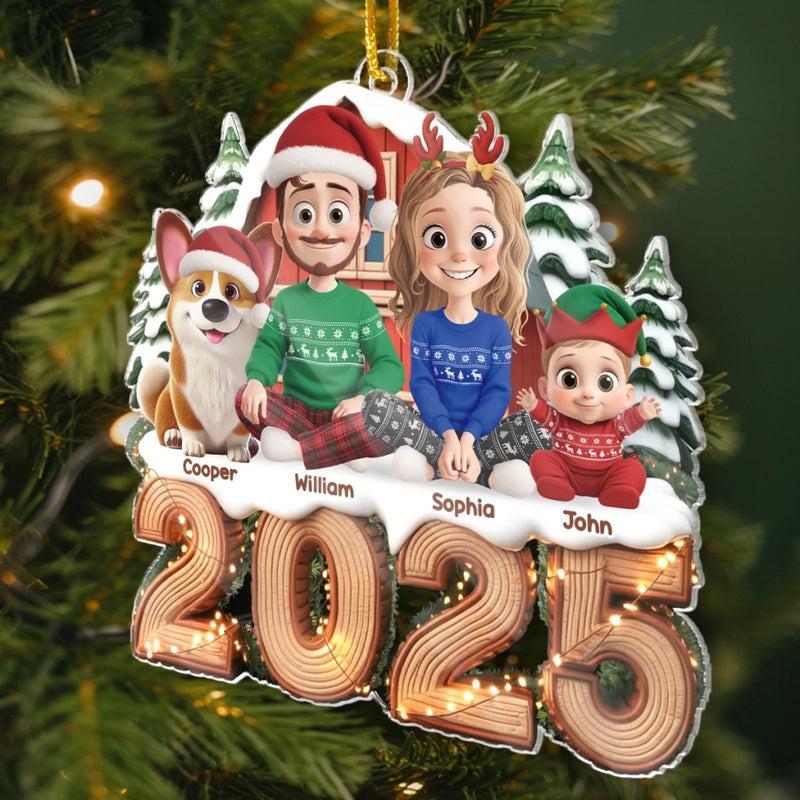 Custom Acrylic Ornament - Personalized Christmas Birthday Gifts For Family, Dog Cat Lovers - Love Lit Every Corner Of Home