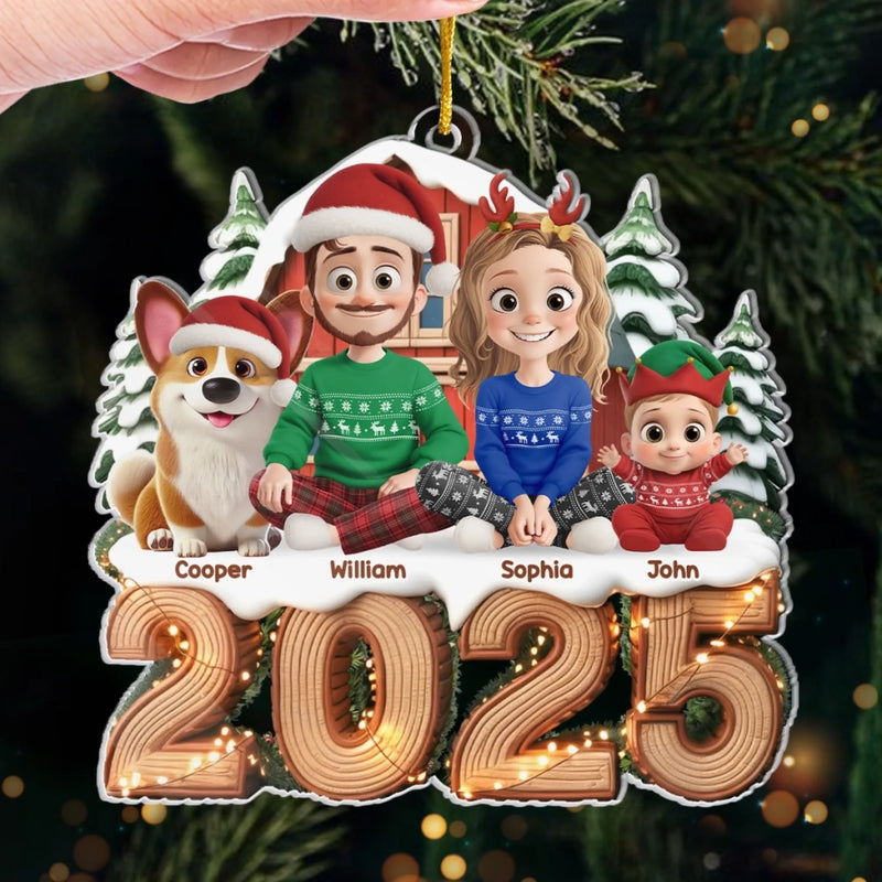 Custom Acrylic Ornament - Personalized Christmas Birthday Gifts For Family, Dog Cat Lovers - Love Lit Every Corner Of Home