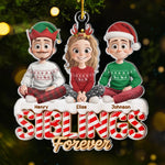Custom Name Christmas Gifts for Siblings - Personalized Ornament