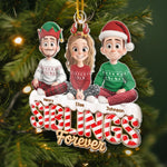 Custom Name Christmas Gifts for Siblings - Personalized Ornament