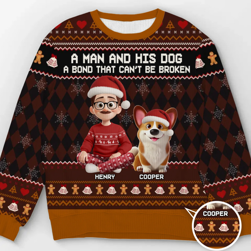 Custom Unisex Ugly Sweatshirt - Personalized  Christmas Birthday Gifts For Dog Lovers, Dog Dad And Mom - Some Heroes Have Fur