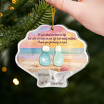 Custom Name Beach Couple Gifts - Personalized Ornament
