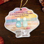 Custom Name Beach Couple Gifts - Personalized Ornament