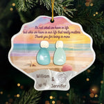 Custom Name Beach Couple Gifts - Personalized Ornament