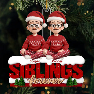 Custom Acrylic Ornament - Personalized Christmas Birthday Gifts For Brother, Sister - Together We Make Life Brighter