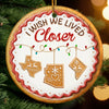 Custom Long Distance Ceramic Ornament - Personalized Best Friend Christmas Birthday Gifts For Women, Besties, Sisters, BFF - Distance Cannot Dim Our Spark