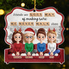 Custom Acrylic Ornament - Personalized Best Friend Christmas Birthday Gifts For Women, Besties, Sisters, BFF - Different Lives Same Laugh