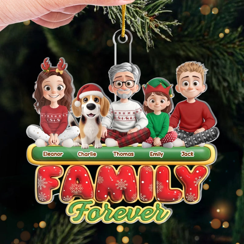Custom Acrylic Ornament - Personalized Christmas Birthday Gifts For Mom, Dad, Brother, Sister, Kids - Together Is Our Gift