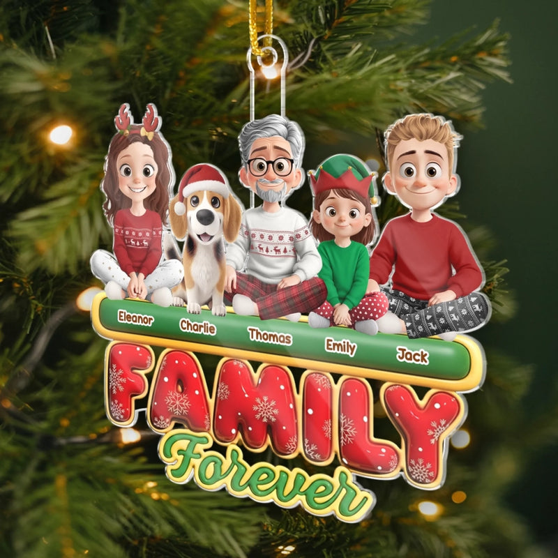 Custom Acrylic Ornament - Personalized Christmas Birthday Gifts For Mom, Dad, Brother, Sister, Kids - Together Is Our Gift