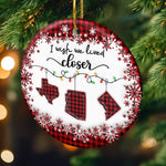 Christmas State-Shaped Homesick Keepsake - Ceramic Ornament