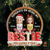 Custom Acrylic Ornament - Personalized Best Friend Christmas Birthday Gifts For Women, Besties, Sisters, BFF - Together We Bloom With Joy