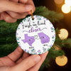 Custom Long Distance Ceramic Ornament - Personalized Best Friend Christmas Birthday Gifts For Women, Besties, Sisters, BFF - Far But Always Connected