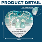 Custom Sea Glass Ceramic Ornament - Personalized Best Friend Christmas Birthday Gifts For Women, Besties, Sisters, BFF, Beach Lovers - Tides Brought Us Together
