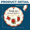 Custom Long Distance Ceramic Ornament - Personalized Christmas Birthday Gifts For Mom, Dad, Brother, Sister, Kids - Poinsettias Bloom Where Hearts Meet