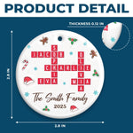Custom Scrabble Ceramic Ornament - Personalized Christmas Birthday Gifts For Mom, Dad, Brother, Sister, Kids - The Best Crossword We Ever Made