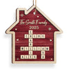 Custom Scrabble Wood Ornament - Personalized Christmas Birthday Gifts For Mom, Dad, Brother, Sister, Kids - Our Home, One Letter At A Time