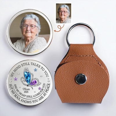 Custom Photo Cardinal Pocket Hug - Personalized Memorial Sympathy Gifts For Loss Of Mom, Dad - Always In My Heart Forever Near