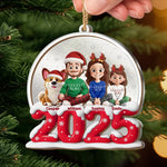 Custom Wooden Mirror Acrylic Ornament - Personalized Christmas Birthday Gifts For Mom, Dad, Brother, Sister, Kids - Joy Begins Where We Gather