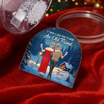 Custom Name Old Friend Gifts for Women - Personalized Acrylic Snow Globe