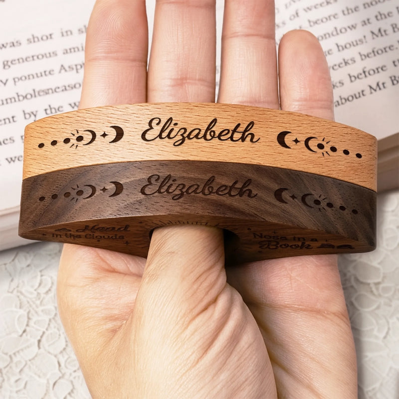 Custom Book Page Holder - Personalized Bookish Gifts For Book Lovers, Bookworms, Readers - Escaping Gravity, One Page At A Time