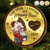 Custom Wooden Mirror Acrylic Ornament - Personalized  Anniversary Christmas Wedding Gifts For Husband And Wife, Him And Her - Years Change Love Stays