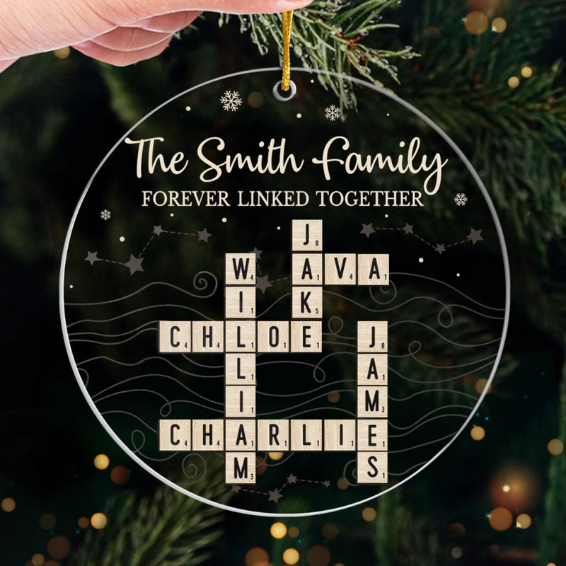 Custom Scrabble Acrylic Ornament - Personalized Christmas Birthday Gifts For Mom, Dad, Brother, Sister, Kids - Together We Belong