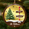 Custom Wooden Mirror Acrylic Ornament - Personalized Christmas Birthday Gifts For Mom, Dad, Brother, Sister, Kids - Love Reflects Here