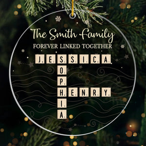 Custom Scrabble Acrylic Ornament - Personalized Christmas Birthday Gifts For Mom, Dad, Brother, Sister, Kids - Together We Belong