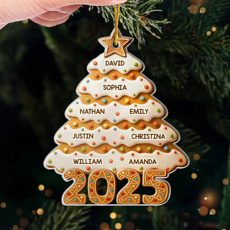 Custom Acrylic Ornament - Personalized Christmas Birthday Gifts For Mom, Dad, Brother, Sister, Kids - Family Roots Baked In Sweetness