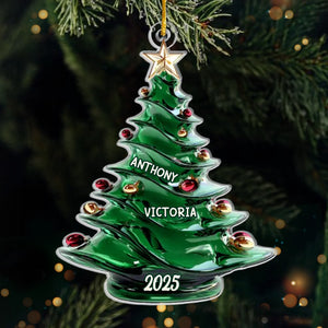 Custom Acrylic Ornament - Personalized Christmas Birthday Gifts For Mom, Dad, Brother, Sister, Kids - Together We Create Christmas Magic