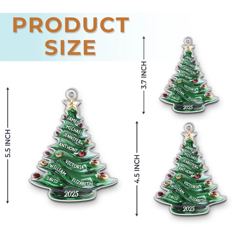 Custom Acrylic Ornament - Personalized Christmas Birthday Gifts For Mom, Dad, Brother, Sister, Kids - Together We Create Christmas Magic