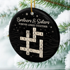 Custom Scrabble Ceramic Ornament - Personalized Christmas Birthday Gifts For Brother, Sister - Family Spelled Here