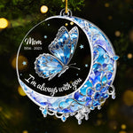 Custom Acrylic Ornament - Personalized Christmas Memorial Sympathy Gifts For Loss Of Mom, Dad - Your Love Still Lights My Way