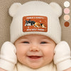 Custom Baby Beanie And Mittens Set - Personalized Baby Shower, Gender Reveal Gifts For New Moms, New Dads, New Parents, Dog Cat Lovers - New Adventure Begins