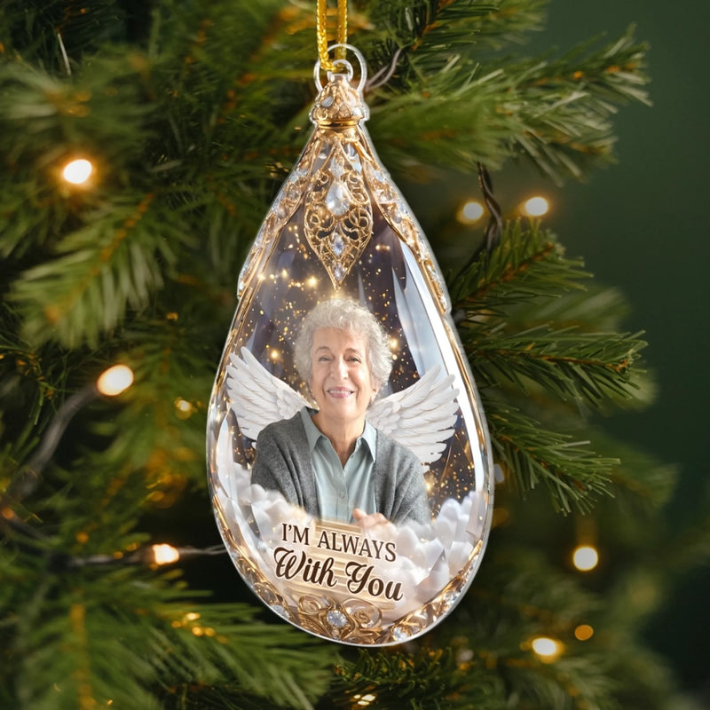Custom Photo Acrylic Ornament - Personalized Christmas Memorial Sympathy Gifts For Loss Of Mom, Dad - Memories Keep You Close