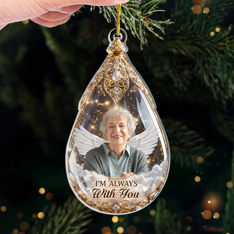 Custom Photo Acrylic Ornament - Personalized Christmas Memorial Sympathy Gifts For Loss Of Mom, Dad - Memories Keep You Close